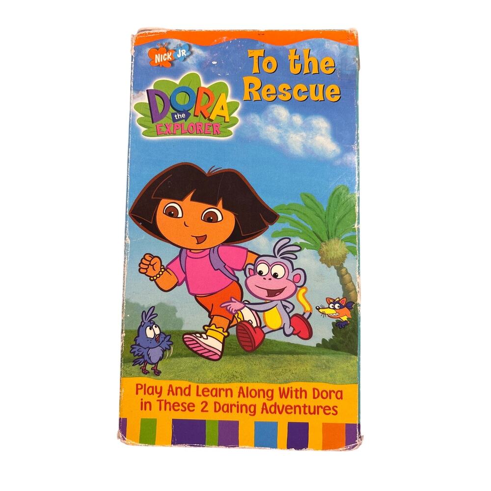 Nick Jr Dora the Explorer Dora To The Rescue VHS Video Tape Nickelodeon